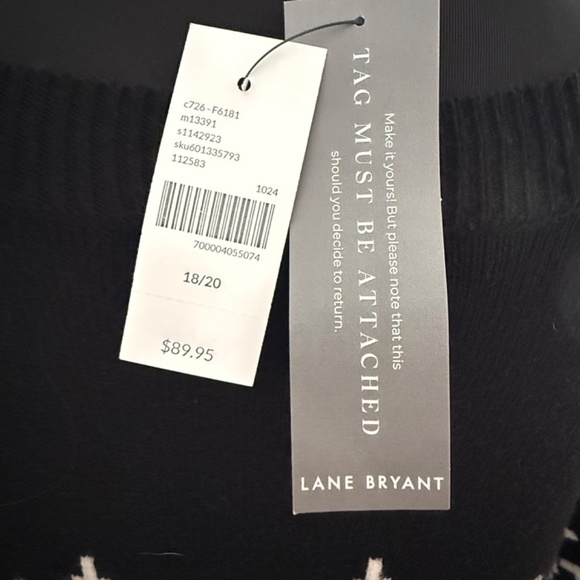 🆕 NWT Black and White Knit Sweater Dress with tie belt - Picture 4 of 5